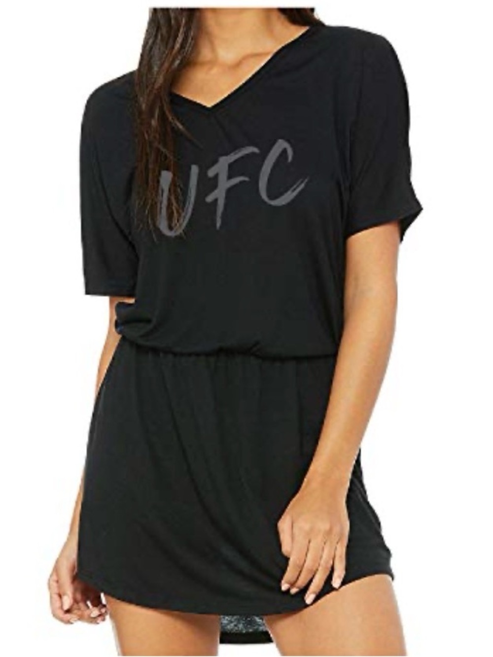 NWT UFC Women’s Size Small Black Cotton Dress Casual
